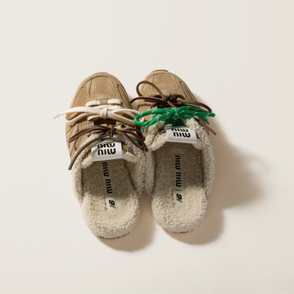 530 SL Mules – Bleached Leather & Shearling Edition (Écru)